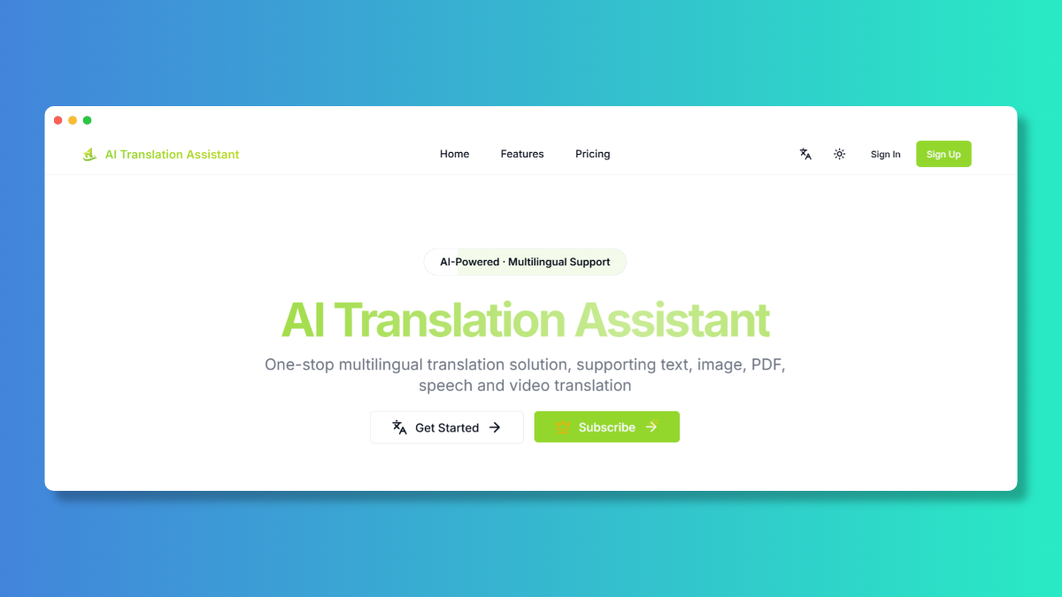 AI Translation Assistant